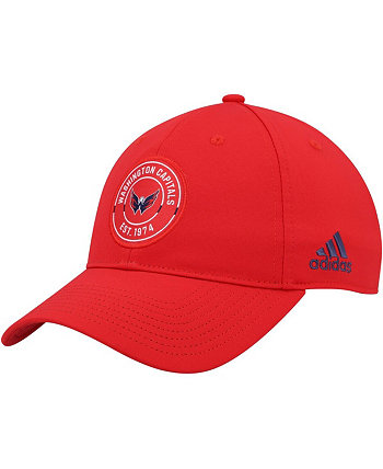 Мужская красная кепка Washington Capitals Team Circle с регулируемым напуском Adidas