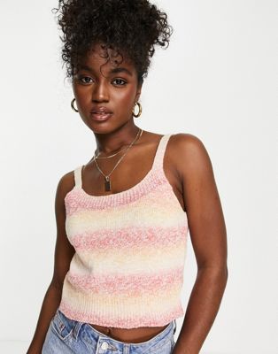 Urban Bliss knit cami top in orange ombre - part of a set Urban Bliss