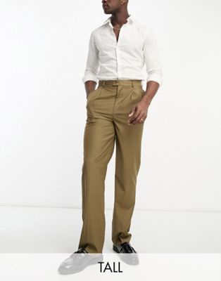 Коричневые широкие брюки с завышенной талией Devils Advocate Tall Devils Advocate