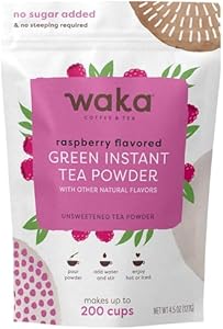 Смешанный чай Waka Instant Green Tea, 100% зеленый чай, без добавок, для 200 чашек, быстрое приготовление Waka Coffee