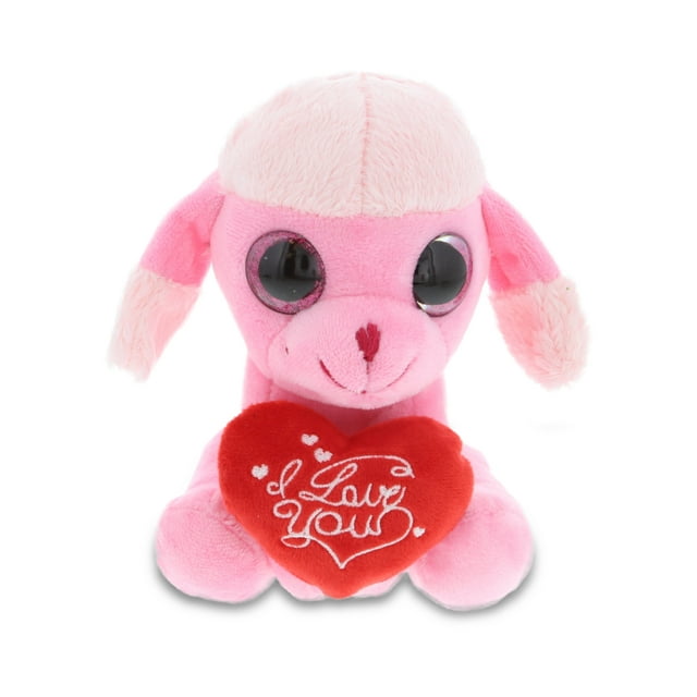 DolliBu I Love You Heart Wild Collection Plush Hippo Stuffed Animal - 13 inches Dollibu