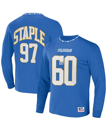 Мужская футболка NFL X Staple Blue Los Angeles Chargers Core с длинным рукавом в стиле джерси NFL