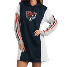 Женское платье-футболка с капюшоном и длинными рукавами G-III 4Her by Carl Banks, темно-синее/белое, Chicago Bears Bootleg G-III