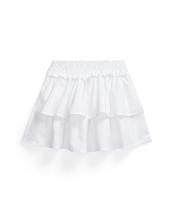 Big Girls Tiered Cotton Seersucker Skirt Ralph Lauren
