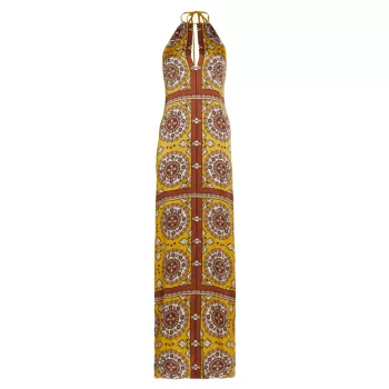 Платье макси с шелковым шарфом Rigel NILI LOTAN