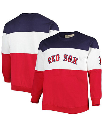 Мужская темно-синяя, красная толстовка с пуловером Boston Red Sox Big and Tall Profile