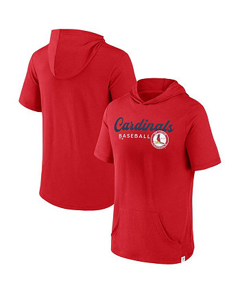 Мужской красный пуловер с капюшоном St. Louis Cardinals Offensive Strategy с короткими рукавами Fanatics