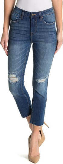 Укороченные рваные джинсы Stevie с прямыми штанинами Vigoss