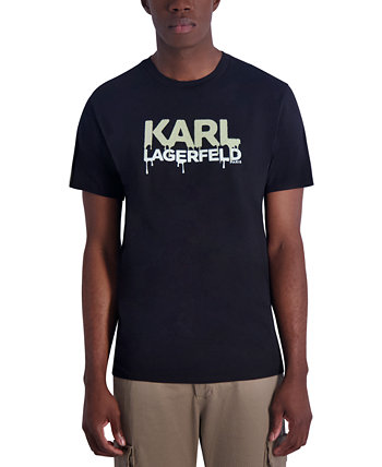 Men's Drip Logo Graphic T-Shirt Karl Lagerfeld Paris