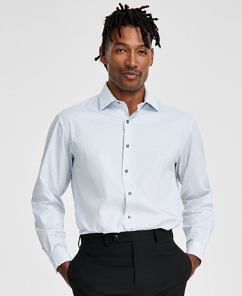 Мужская классическая рубашка классического/стандартного кроя в микроточки, созданная для Macy's Alfani