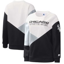 Женский стартовый белый/черный пуловер с капюшоном Chicago White Sox Starter