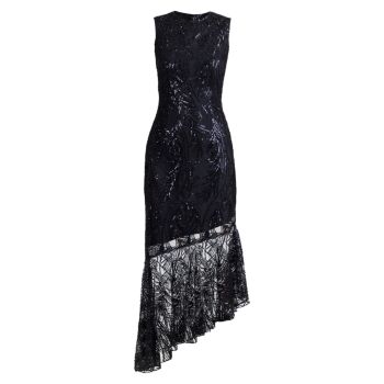 Katya Sequin-Embellished Asymmetric Dress Shoshanna