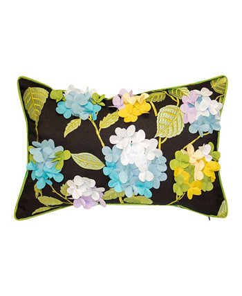 Декоративная подушка для поясницы Dimensional Hydrangea, 12 x 20 Edie@Home