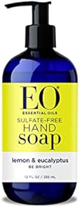 EO Botanical Liquid Hand Soap, Lemon and Eucalyptus, 12 Ounce (Pack of 3) Eo