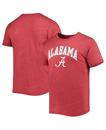 Мужская футболка из трех смесей Heather Crimson Alabama Crimson Tide 1965 Arch Victory Falls League Collegiate Wear