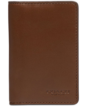 Спортивный кожаный кошелек для карт с тиснением логотипа COACH