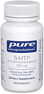 Pure Encapsulations 5-HTP 100 mg - Brain Health, Sleep Regulation & Appetite Support* - 5-Hydroxytryptophan - Gluten Free & Non-GMO - 60 Capsules Pure Encapsulations