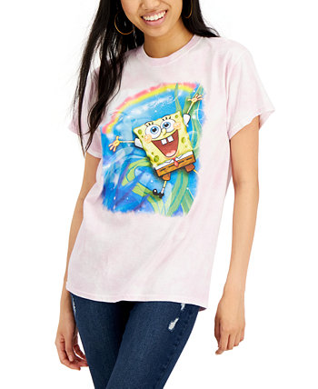 Хлопковая футболка для юниоров SpongeBob с радужной графикой Mad Engine