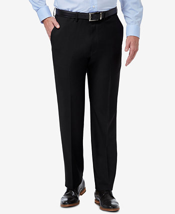 Мужские классические эластичные сплошные плоские передние классические брюки премиум класса Comfort HAGGAR
