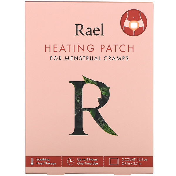 Согревающий пластырь от менструальных болей, 3 пластыря по 0,7 унции каждый Rael