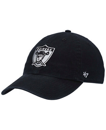 Мужская черная регулируемая шляпа Las Vegas Raiders Clean Up Legacy '47 Brand
