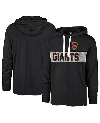 Мужской черный рваный пуловер с капюшоном San Francisco Giants Field Franklin '47 Brand