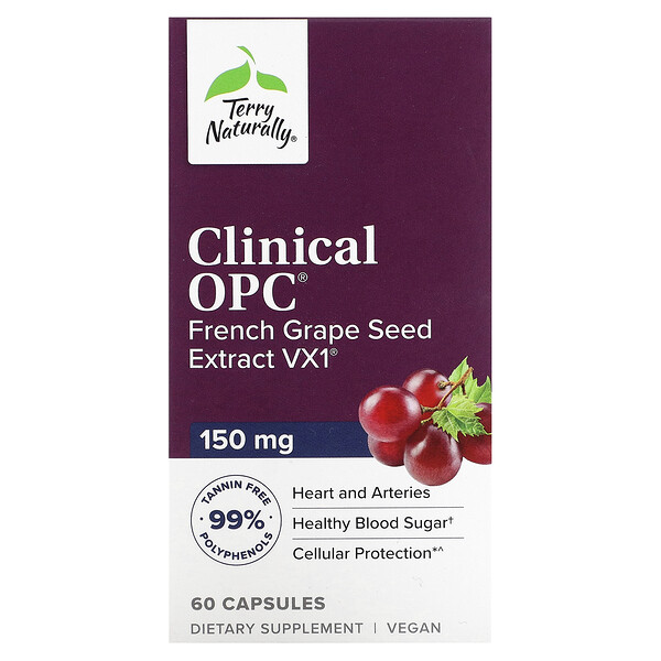 Клинический OPC, 150 мг, 60 капсул Terry Naturally