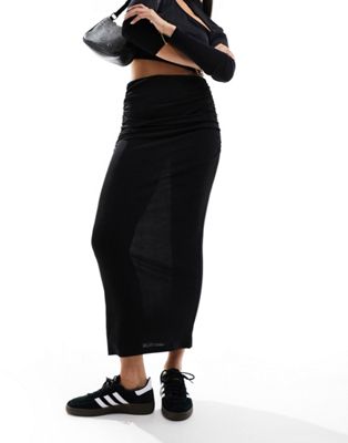 Черная облегающая юбка макси с колоннами Y.A.S Y.A.S