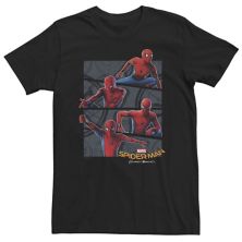 Футболка Big & Tall Marvel Spider-Man Homecoming Quad Pose Panel Stack Marvel