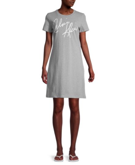 Платье-футболка с логотипом Calvin Klein