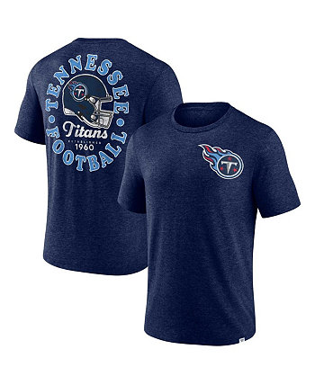 Мужская темно-синяя футболка Tennessee Titans Big and Tall Two-Hit Throwback Profile
