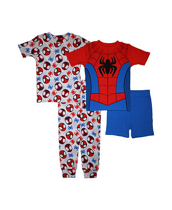 Пижамы для больших мальчиков, комплект из 4 предметов Spider-Man