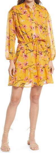 Мини-платье Nora с цветочным принтом и длинными рукавами Fraiche By J