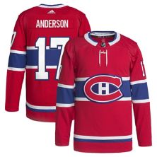 Мужская Футболка adidas Josh Anderson Красная Montreal Canadiens Home Primegreen Authentic Pro Player Unbranded