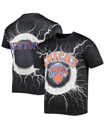 Мужская черная футболка New York Knicks Tornado Bolt FISLL