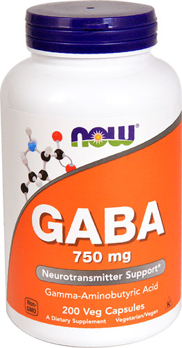 GABA - 750 мг - 200 вегетарианских капсул - NOW Foods NOW Foods