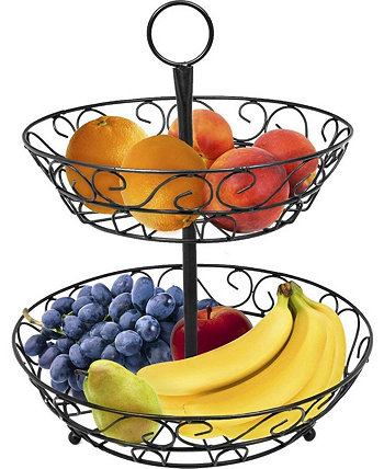 2-х уровневая подставка для корзины с фруктами на столешнице, декоративная подставка для чаши Sorbus
