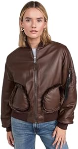 Alpha Industries Women's Reversible Faux Leather MA-1 Bomber Jacket Alpha Industries