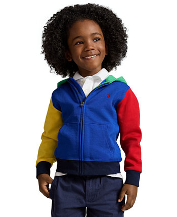 Толстовка на молнии с цветными блоками и омбре-логотипом для малышей и маленьких мальчиков Polo Ralph Lauren