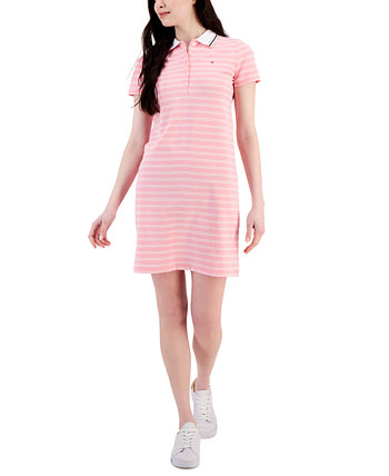 Женское полосатое платье-поло с короткими рукавами Tommy Hilfiger