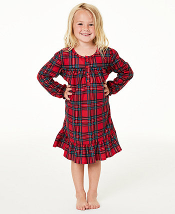 Семейная пижамная рубашка Matching Kids Brinkley Plaid, созданная для Macy's Family Pajamas