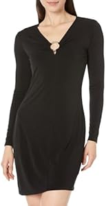 MICHAEL Michael Kors Women's Cut-Out Long-Sleeve Dress (L, Black) Michael Kors