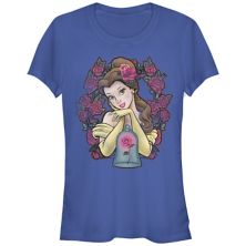 Детская приталенная футболка с рисунком Disney's Beauty And The Beast Belle Roses Disney