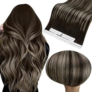 Full Shine Real Human Hair Extensions Tape in 10 Inch Invisible Hair Extensions 1 Jet Black Hair Straight Hair Extensions 20 Pcs Seamless Tape in Hair Extensions 30 Grams Short Hair Full Shine