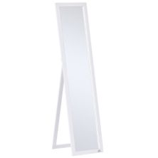 HOMCOM Full Length Glass Mirror Freestanding or Wall Mounted Dress Mirror for Bedroom Living Room Bathroom White HomCom