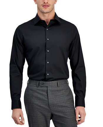 Мужская однотонная классическая рубашка обычного кроя с регулируемой температурой, созданная для Macy's Alfani