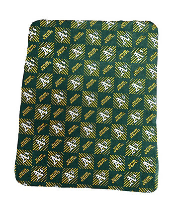 Oakland Athletics 60'' x 50'' Repeating Pattern Fleece Throw Blanket Logo Brand