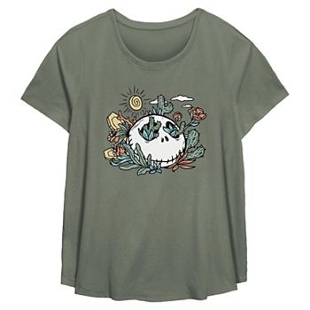 Disney's Nightmare Before Christmas Jack Skellington Desert Scene Plus Size Flowy Graphic Tee Disney