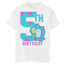 Disney / Pixar's Monsters Inc. Boys 8-20 Mike & Sully Happy 5th Birthday Graphic Tee Disney / Pixar