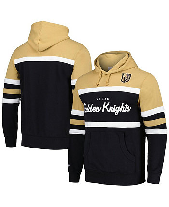 Мужской черный, золотой пуловер с капюшоном Vegas Golden Knights Head Coach Mitchell & Ness